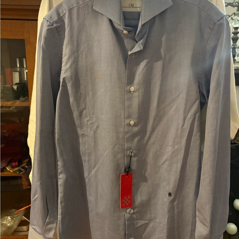 Carolina Herrera Classic Blue Dress Shirt